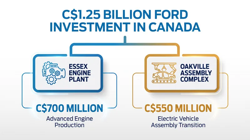 Ford's C$1.25 billion investment secures the future of multiple Ontario manufacturing facilities.