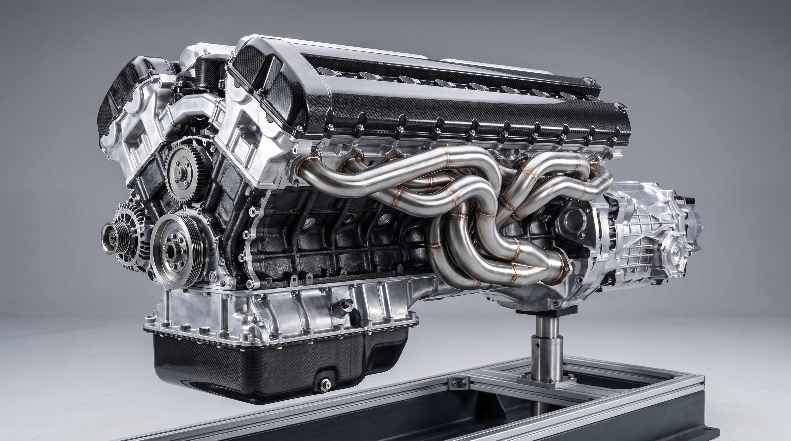 Developed in partnership with Cosworth, the 8.3-liter V16 engine measures nearly a meter long and revs to 9,000 RPM.