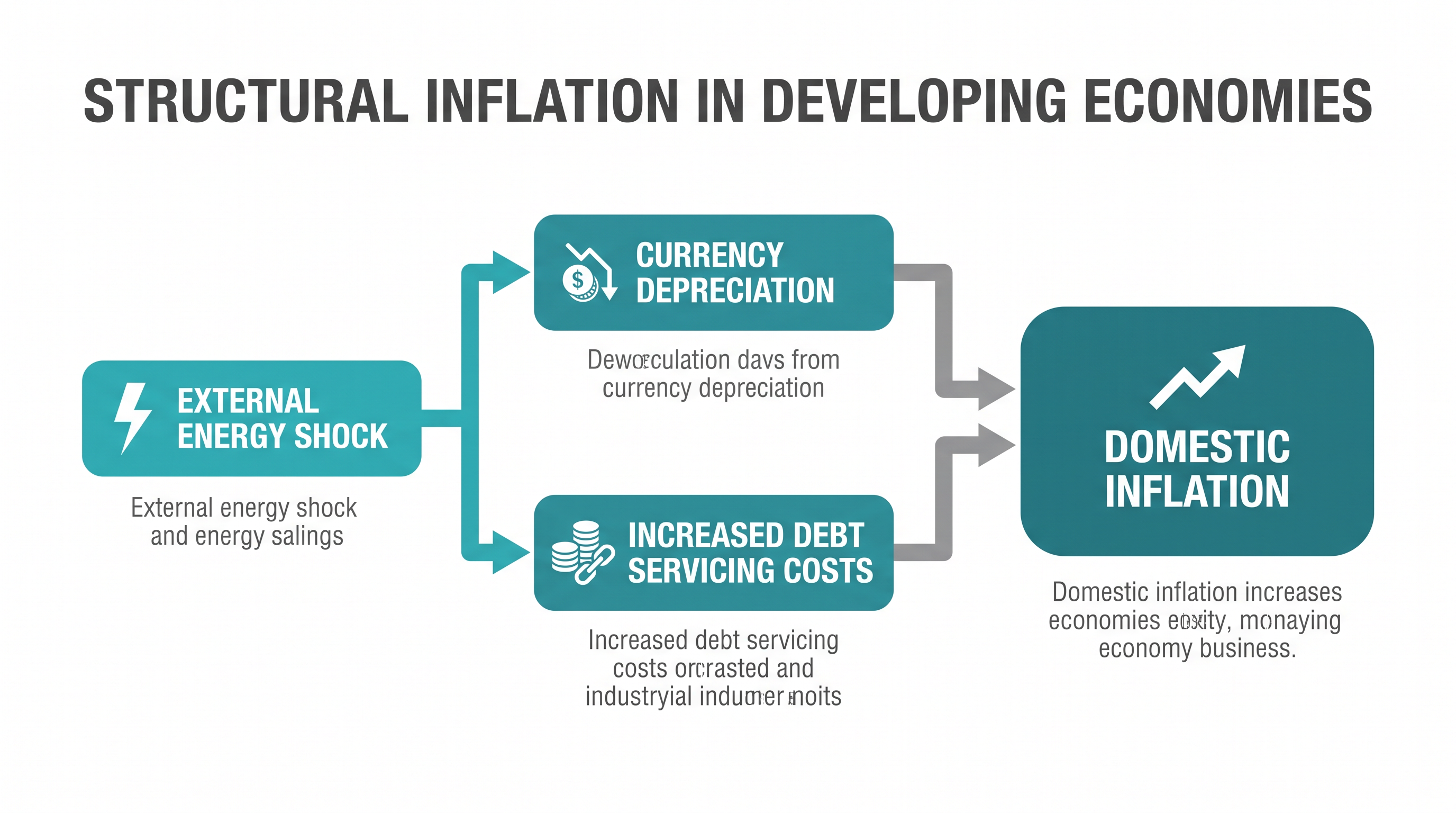 How external supply shocks translate into compounded domestic inflation for emerging markets.