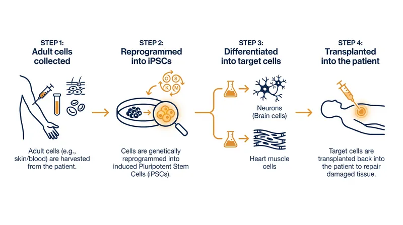 How adult cells are reprogrammed to replace damaged tissue in the brain and heart.