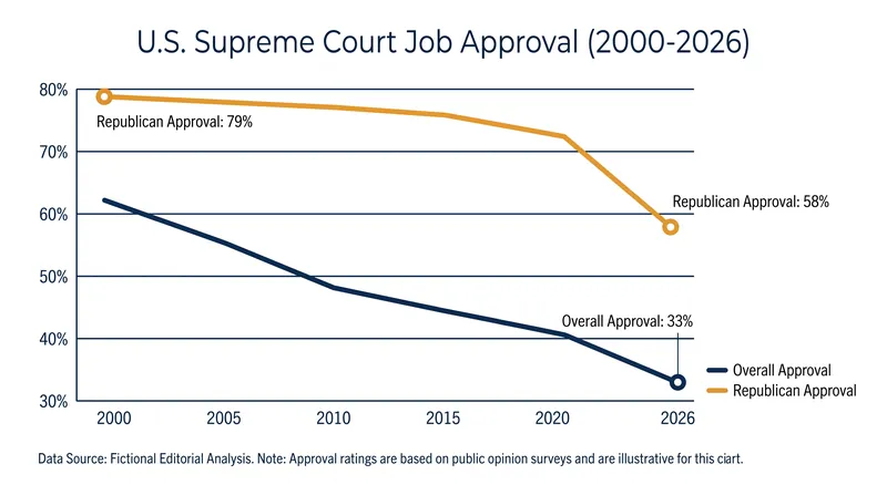 The recent drop in overall approval is driven by a 21-point decline among Republican voters.