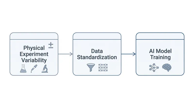 Standardization must occur before experimental data can be reliably fed into machine learning models.