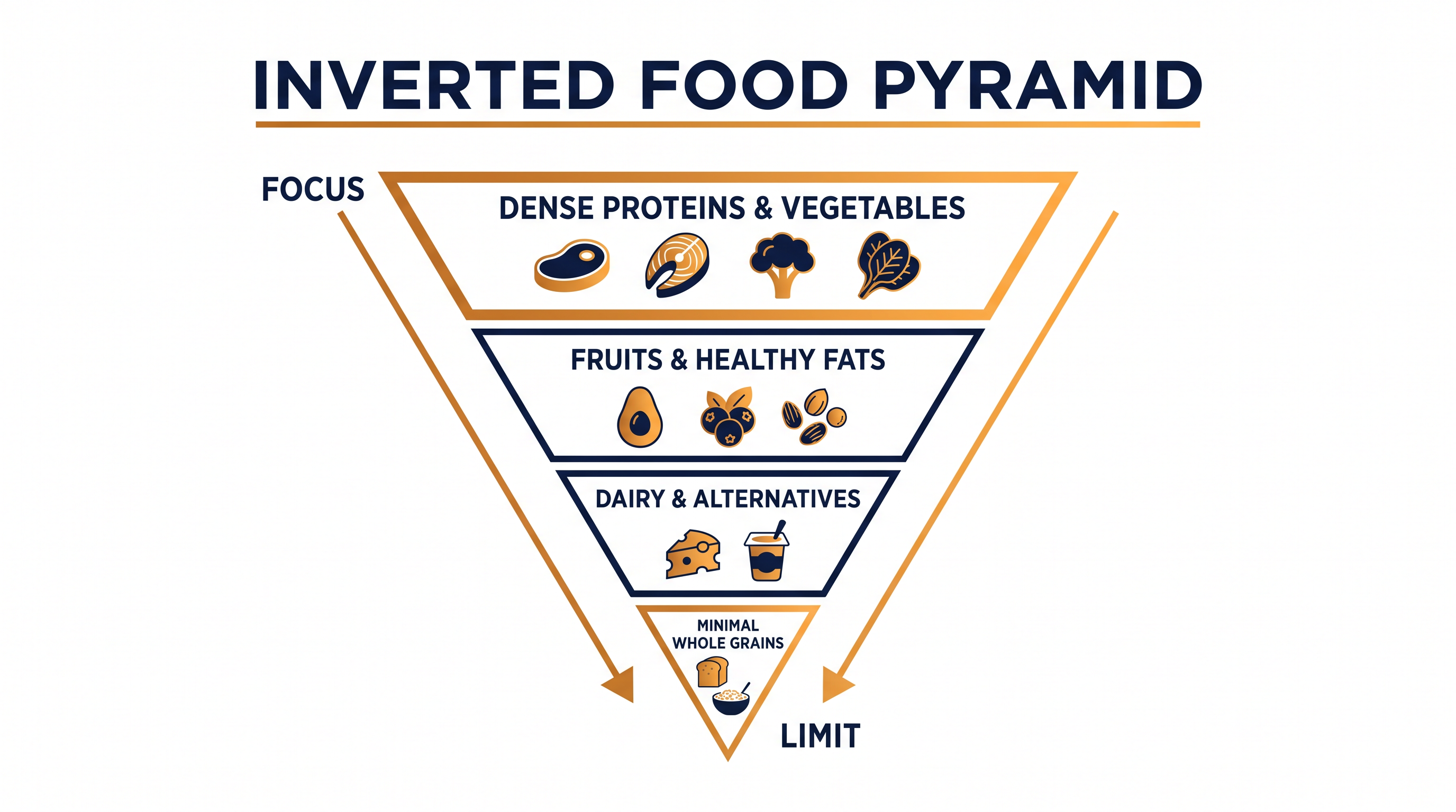 The new federal food pyramid flips the traditional model, prioritizing proteins and vegetables over grains.
