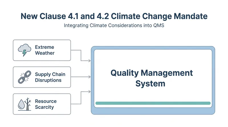 Climate change is now formally recognized as a variable that can disrupt quality management and supply chain stability.