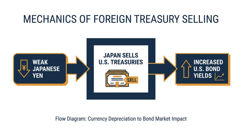 How foreign currency defense mechanically drives up U.S. borrowing costs.