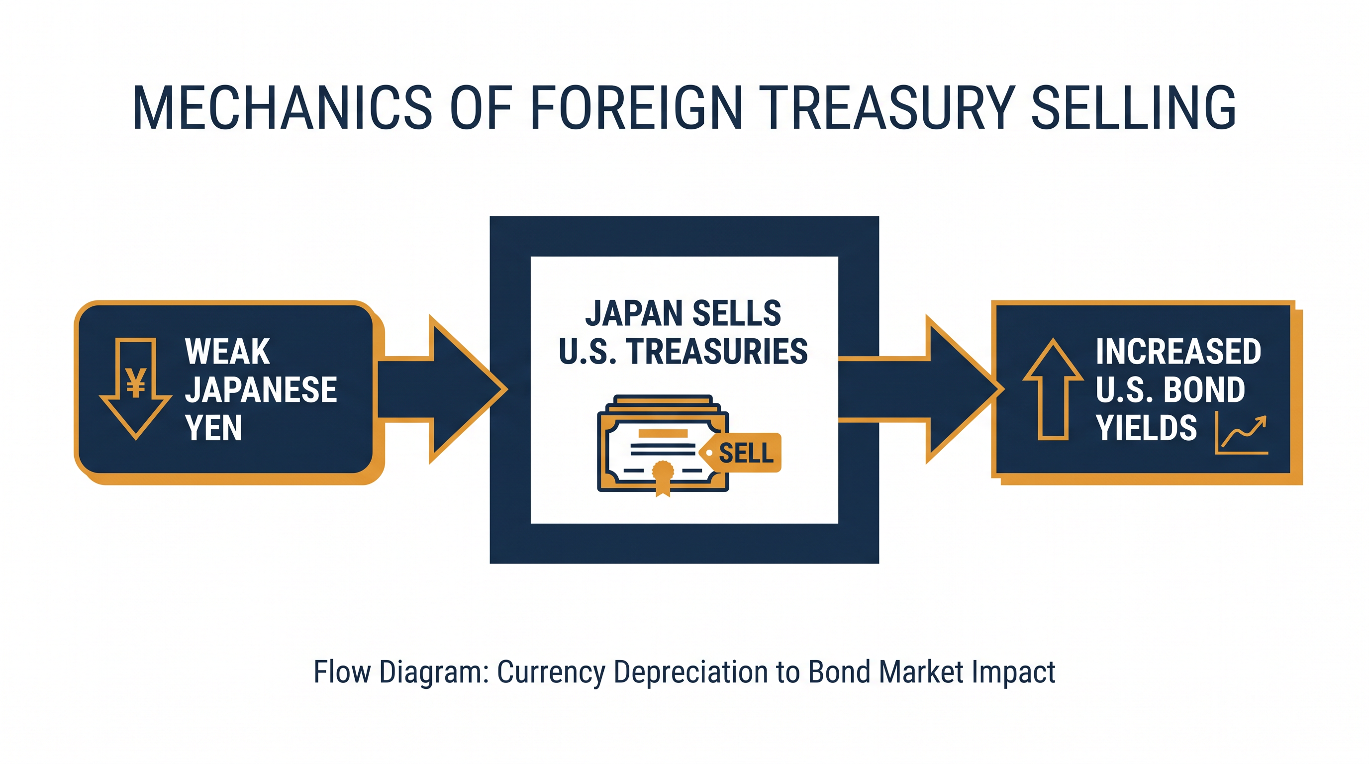 How foreign currency defense mechanically drives up U.S. borrowing costs.