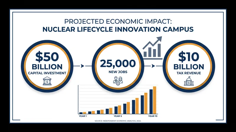 Projected economic impact for a host state, according to Department of Energy estimates.