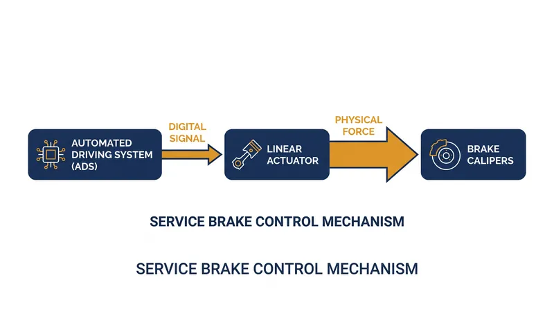 Under the proposed rule, electronic commands from the vehicle's software replace the physical force of a human foot on a pedal.