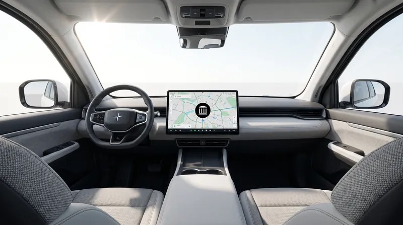 The Fathom's interior features deep integration with Apple Maps and Ford's BlueCruise system.