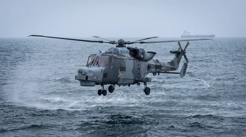 Wildcat helicopters and Merlin anti-submarine aircraft provide critical aerial surveillance to support surface tracking operations.