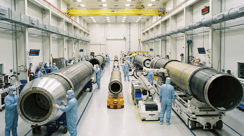 Complex components like solid rocket motors require years of lead time to scale up production.