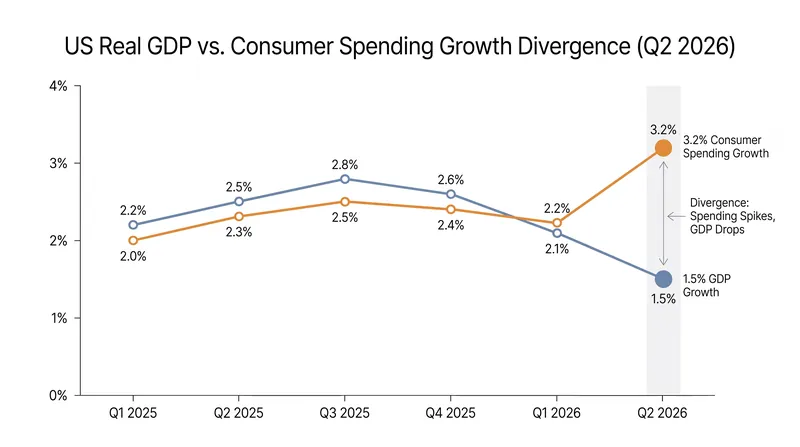 Consumer spending growth outpaced headline GDP growth significantly in the second quarter.
