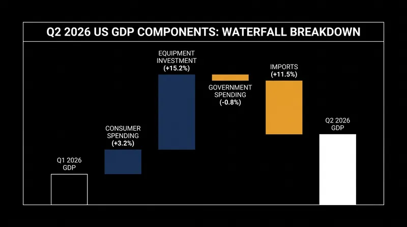 While headline GDP slowed, underlying domestic components like consumer spending and equipment investment accelerated.