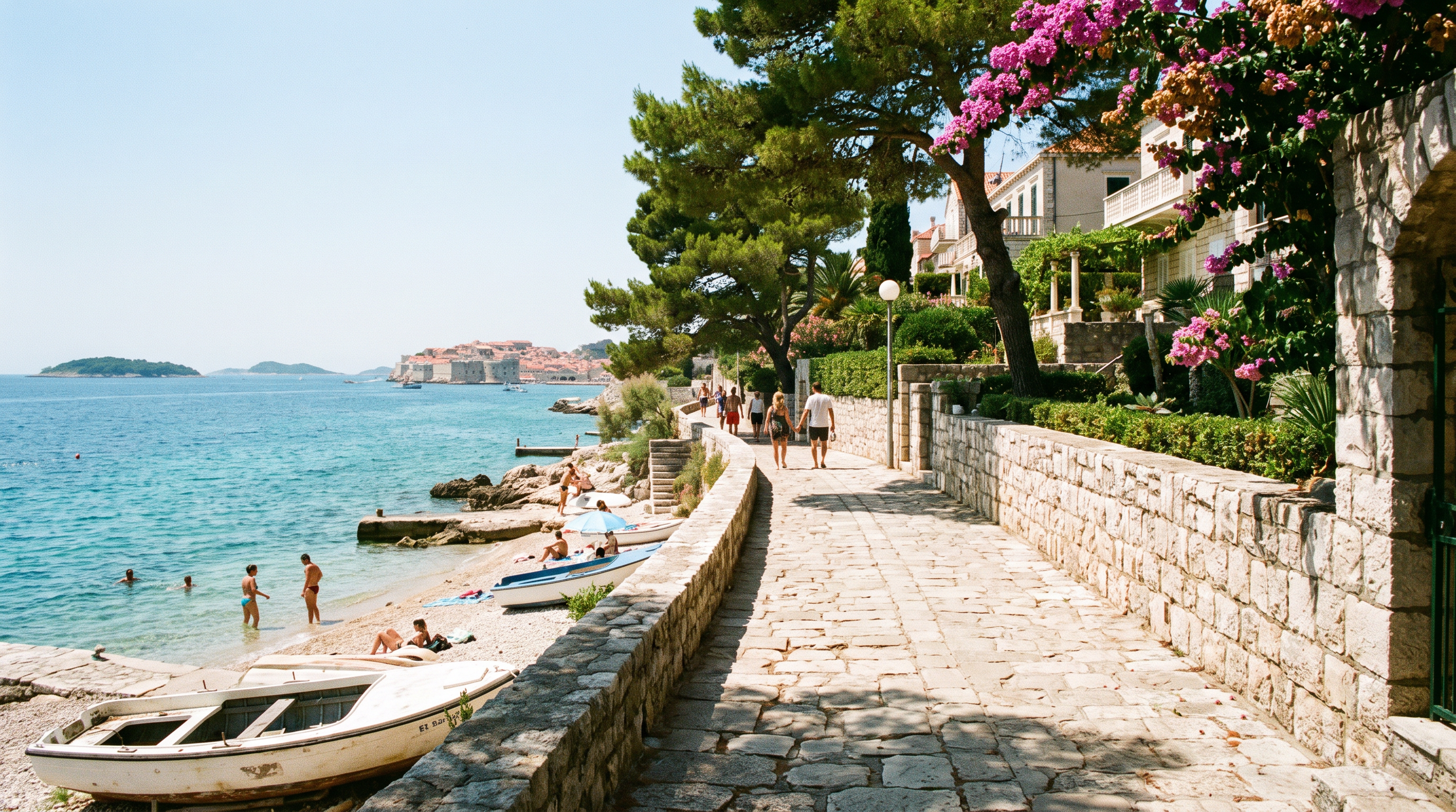 While the beach is public, the land immediately behind it is often private property.