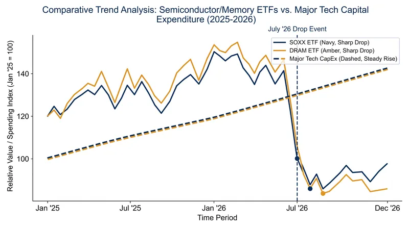 While semiconductor stock prices collapsed in July, hyperscaler capital expenditures continued to surge.
