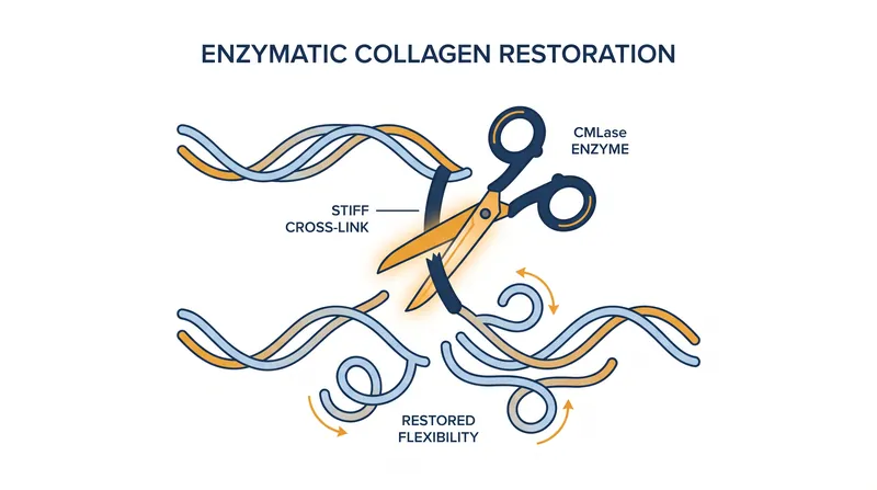 The AI-designed CMLase enzyme acts as a chemical scissor, cleaving the stubborn bonds of glycation.