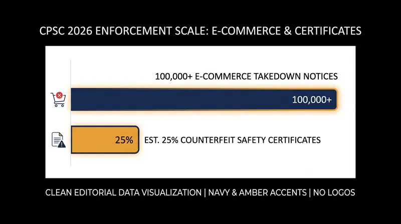 The CPSC has dramatically escalated its market oversight to combat hazardous e-commerce imports.