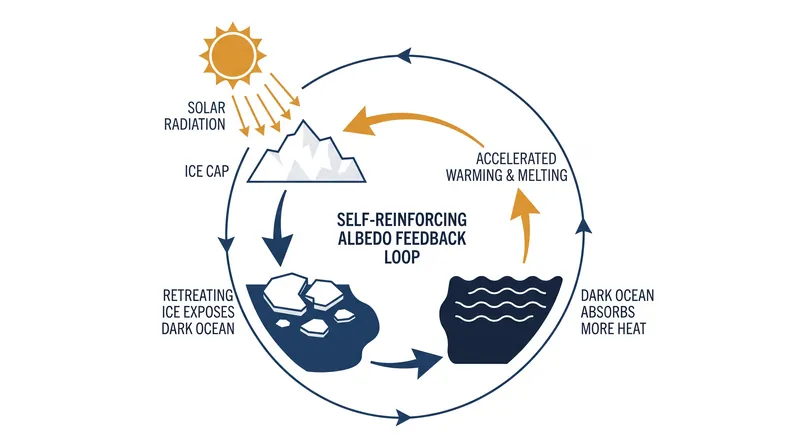 The albedo flip: how retreating ice turns the Southern Ocean into a heat sink.