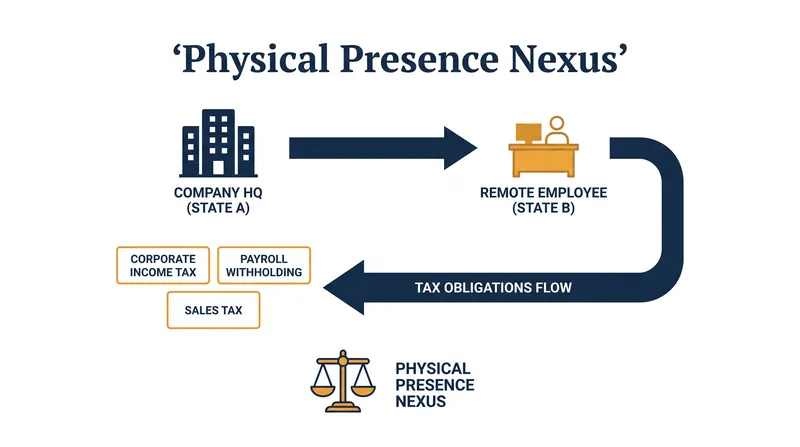 How physical presence nexus expands a company's tax footprint.
