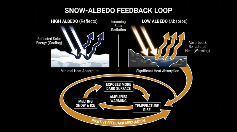 The snow-albedo feedback loop is a primary driver of elevation-dependent warming.