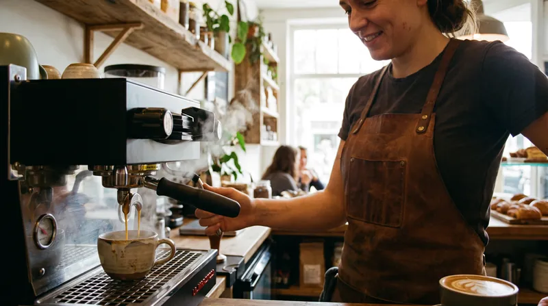 The cost of raw green coffee beans is only a small fraction of the final price of a brewed café drink.