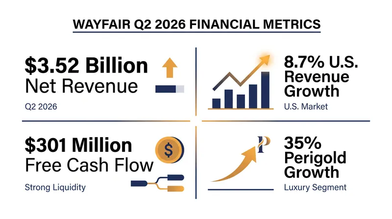 Wayfair's second-quarter results reflect strong U.S. growth and record free cash flow.