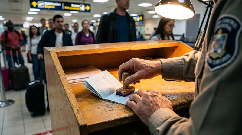 When digital queues grow too long, authorities revert to traditional passport stamps.