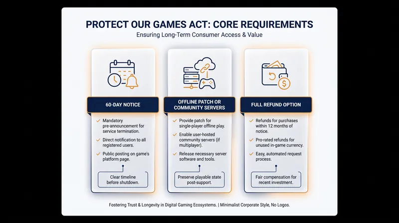 AB 1921 forces publishers to choose between providing continued access or refunding players.