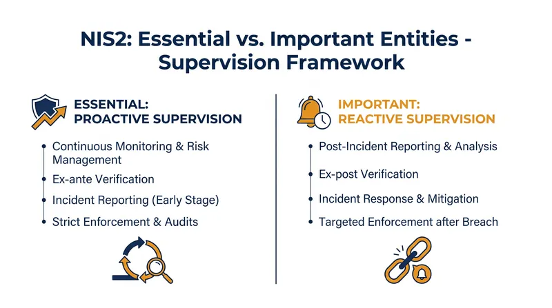 The directive divides covered organizations into two distinct supervisory tiers.