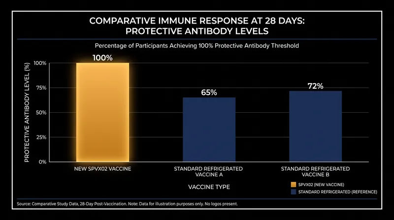 The freeze-dried formulation matched the immune response of standard refrigerated vaccines in Phase 1 testing.