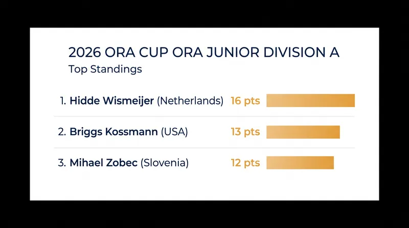 Junior Division A standings following the six-race qualifying series.