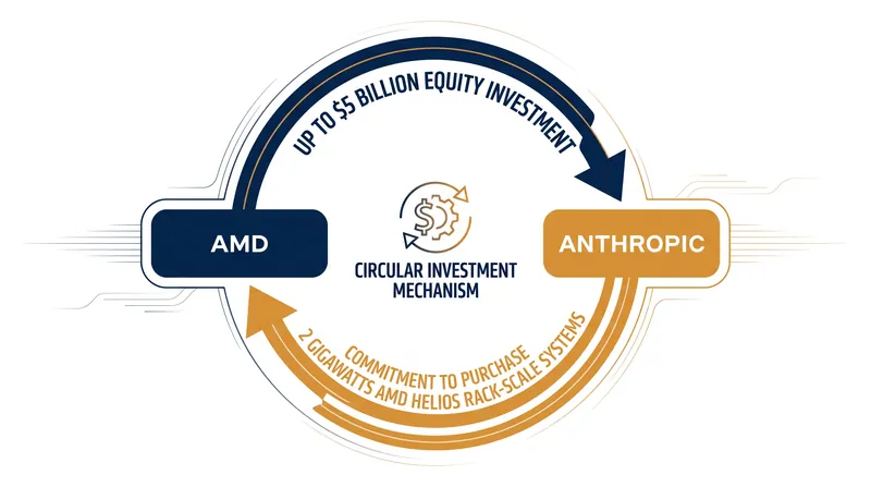 The deal ties AMD's equity investment directly to Anthropic's hardware deployment milestones.