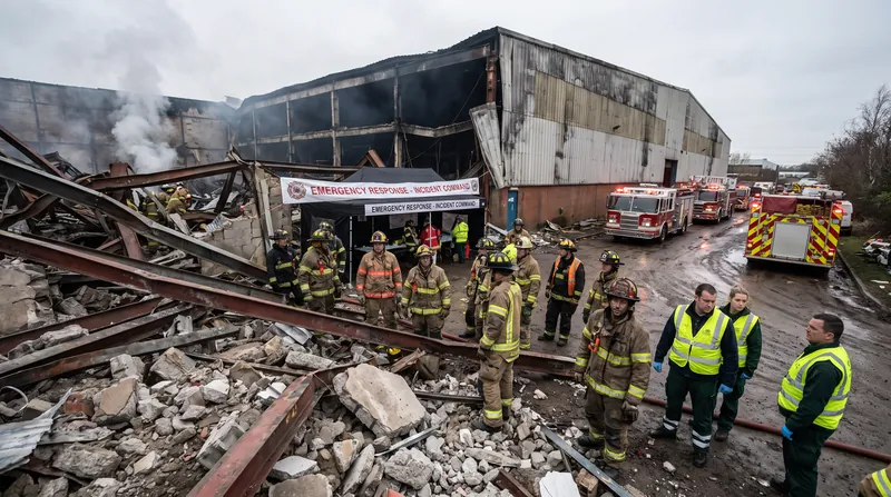 Emergency services respond to the aftermath of the drone strikes in Nizhnekamsk.