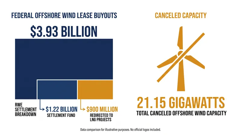 The scale of the federal government's offshore wind cancellation campaign.