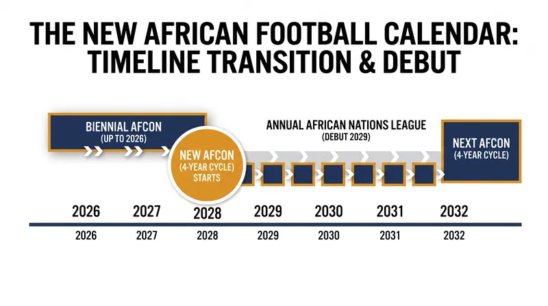 CAF's new calendar replaces the biennial AFCON with a four-year cycle and an annual Nations League.