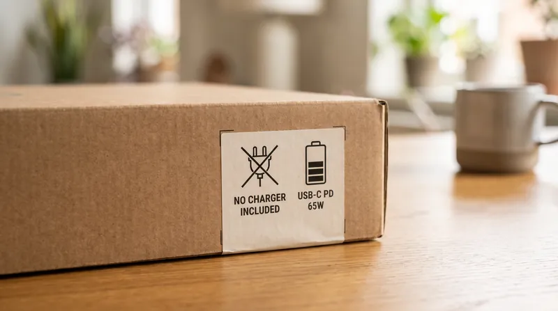 New mandatory packaging pictograms will clearly indicate if a charger is included in the box.