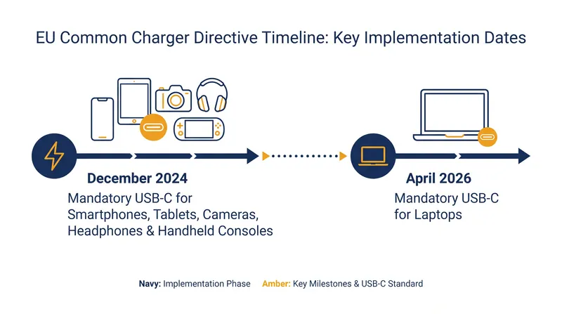 The EU's common charger rollout gave laptop manufacturers an extra 16 months to comply.