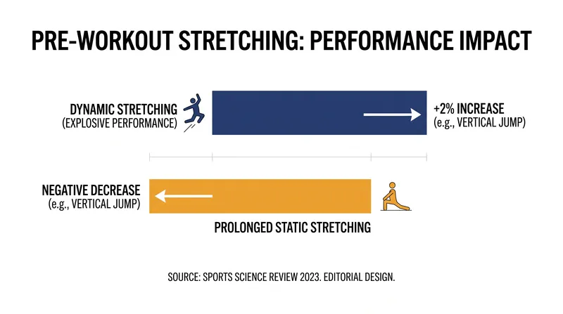 Research consistently shows that dynamic movements prime the body for explosive performance, while static holds can temporarily reduce power.