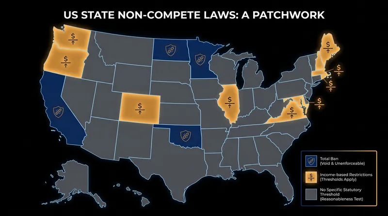 With the federal ban gone, state laws dictate the baseline enforceability of restrictive covenants.