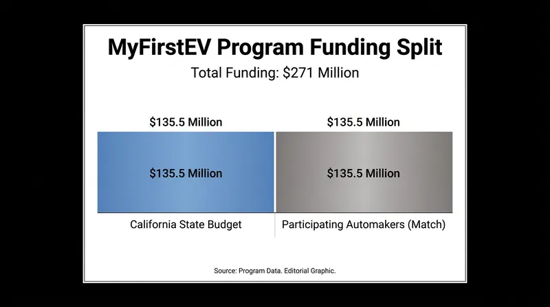 The $270 million program is funded equally by the state and participating automakers.