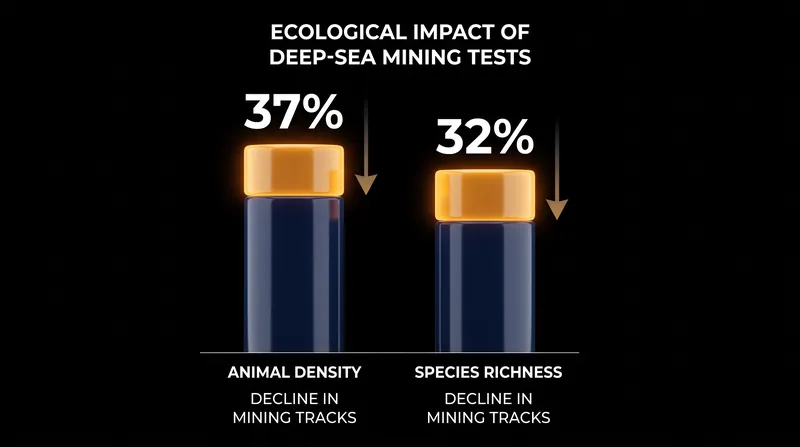 A commercial mining test in the Clarion-Clipperton Zone significantly reduced both the abundance and diversity of marine life.