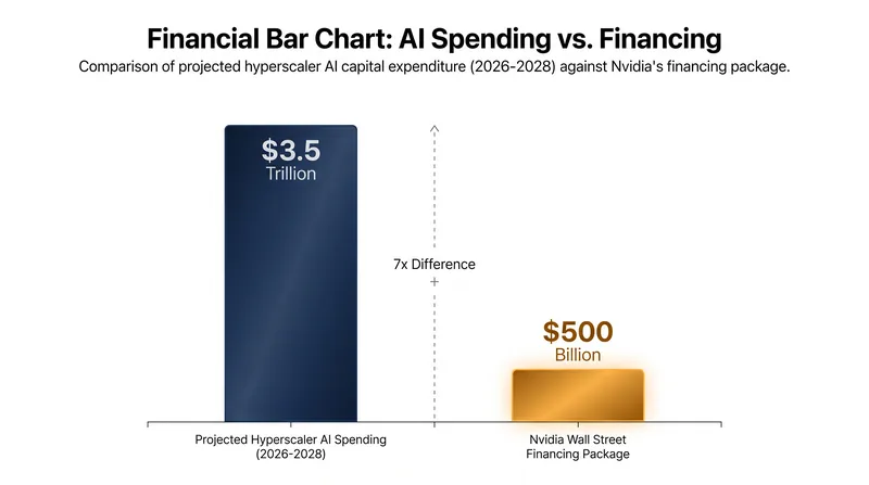 The $500 billion financing package addresses a fraction of the projected $3.5 trillion needed for AI infrastructure by 2028.