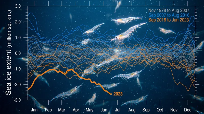 Antarctic krill form the critical link between microscopic algae and the region's apex predators.