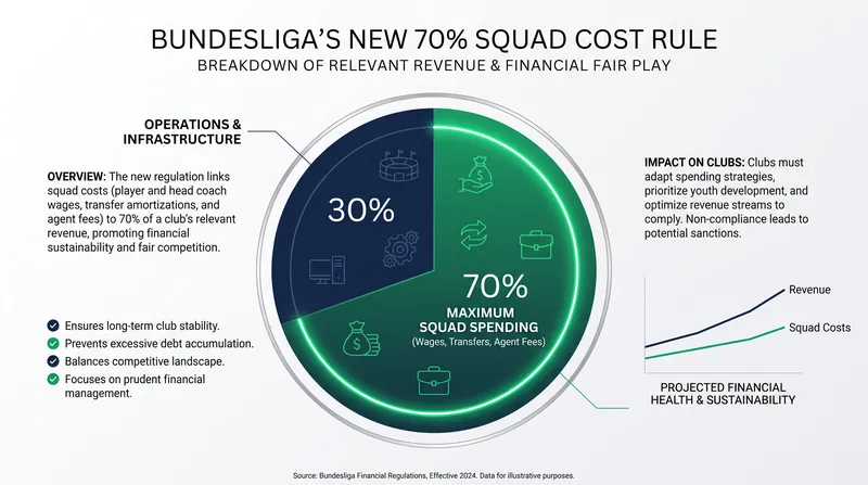 Under the new rule, clubs cannot spend more than 70% of their relevant revenue on their playing squads.