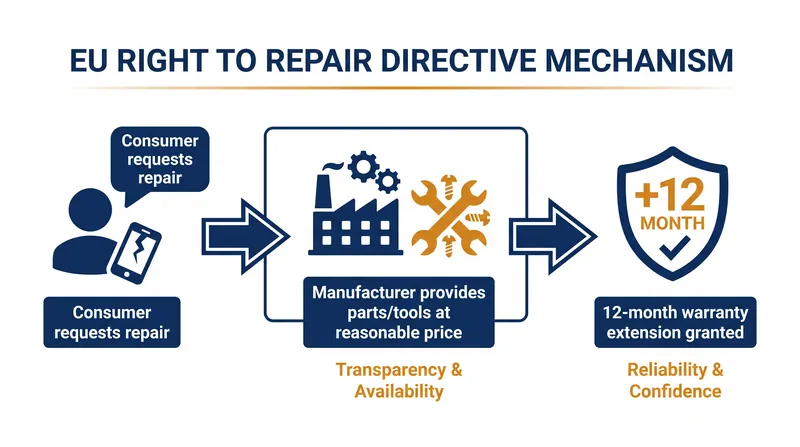 How the EU's Right to Repair Directive incentivizes fixing over replacing.