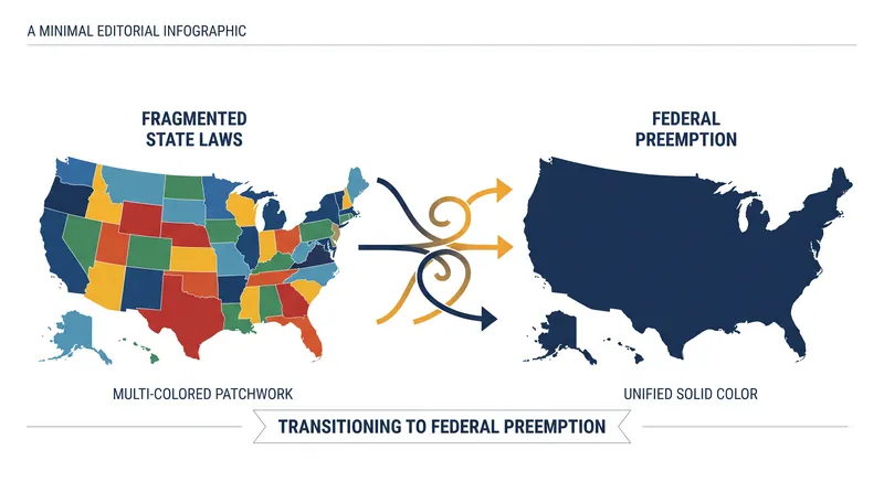 National preemption would override existing state-level privacy frameworks.
