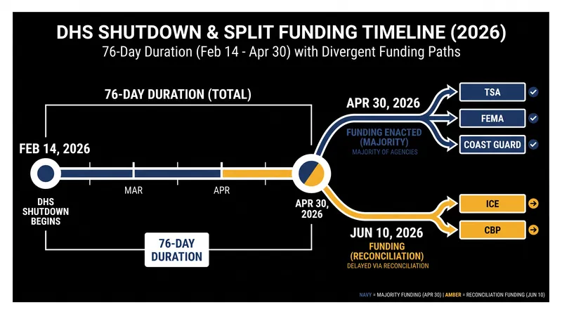 Congress ultimately used a bifurcated approach to fund the department, separating immigration enforcement from the rest of DHS.