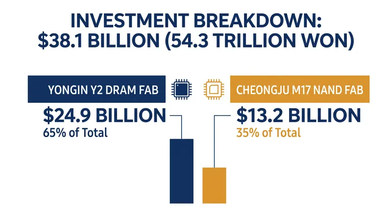 How SK hynix is allocating its 54.3 trillion won capital expenditure.