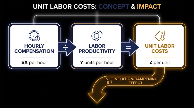 High productivity acts as a shock absorber for inflation by keeping unit labor costs contained.