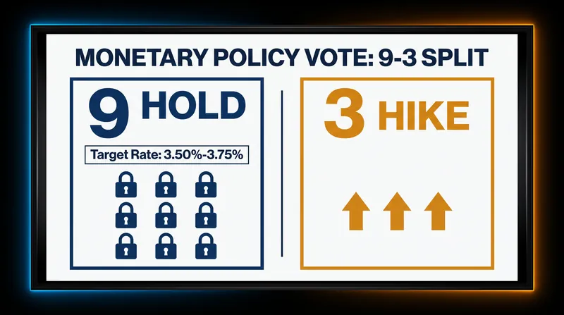 Three FOMC members dissented in favor of an immediate rate hike.